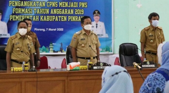 56 CPNS Pinrang Resmi Diambil Sumpahnya, Ini Ekspektasi Pemda