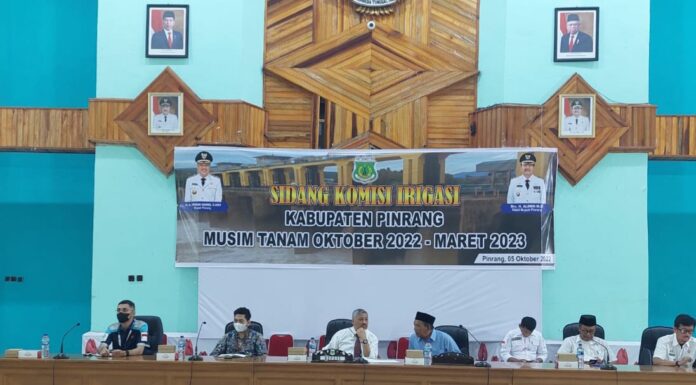 Sidang Komisi Irigasi Musim Tanam Oktober di Pinrang, Bupati Bilang Begini pinrang