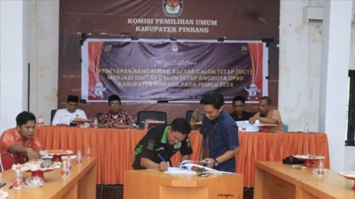 KPU Pinrang Tetapkan 403 Caleg Masuk DCT, Dua Parpol Absen Berikut Rinciannya KPU Pinrang