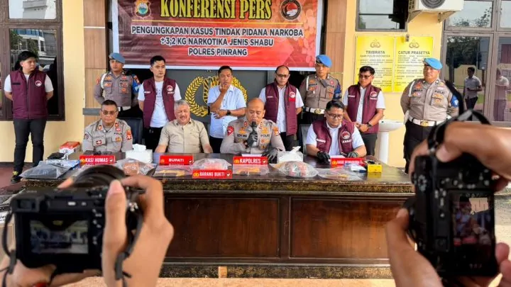 38 Ribu Jiwa Terselematkan, Polres Pinrang Sita 3,2 Kg Sabu dari Jaringan Internasional